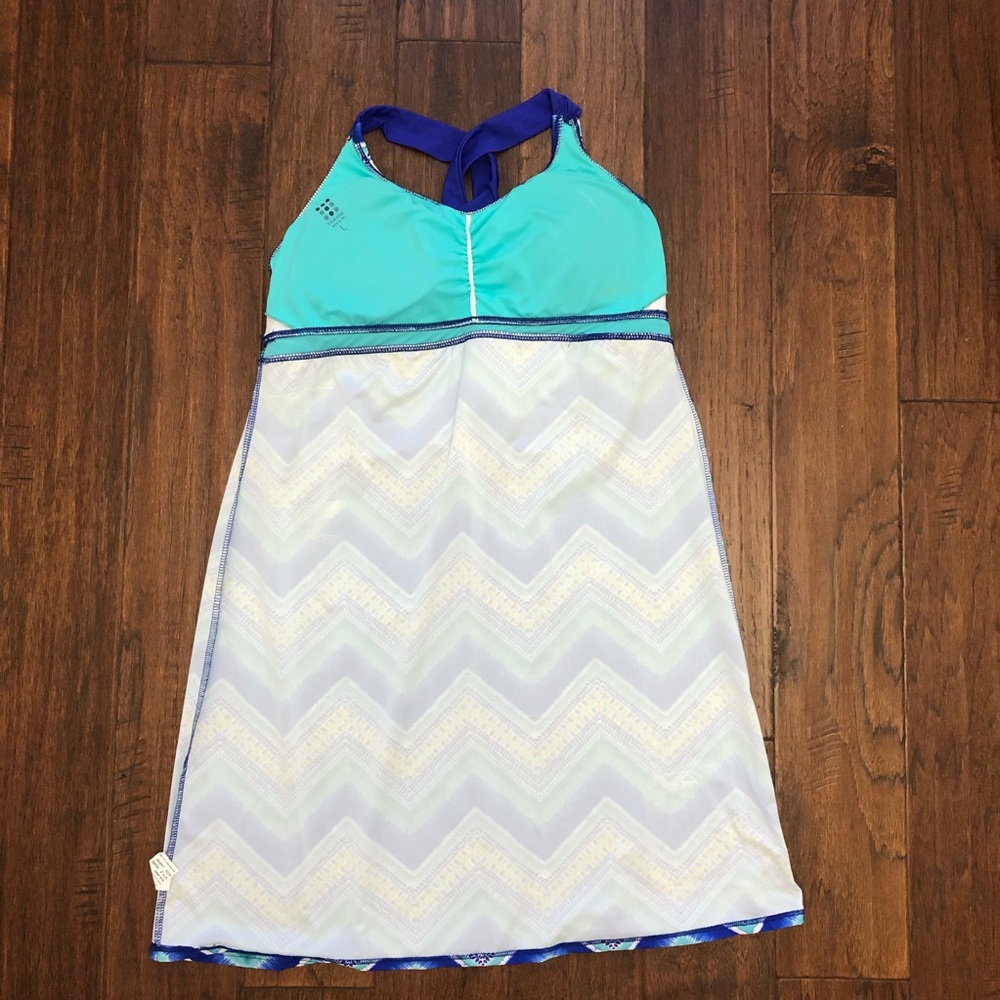 Title Nine Blue Multi Yoga Tennis Active Dress L - Picture 5 of 6